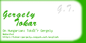 gergely tokar business card